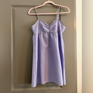 H&M Lavender Gingham Spaghetti Strap Nightdress